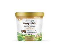 NaturVet Huile de Saumon Omega-Gold Plus | Favorise Une Peau Saine et Un Pelage Brillant | Améliorée avec DHA, EPA, oméga-3 et oméga-6 | pour Chiens et Chats | 90 friandises à mâcher Douces
