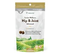 NaturVet Senior Wellness Hip & Joint Plus omégas avancé pour Chiens, 120 CT Doux à mastiquer, fabriqué aux États-Unis