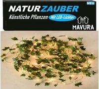 NATURZAUBER LED-Lichterkette 2m Feuilles de lierre pour décoration intérieure et extérieure