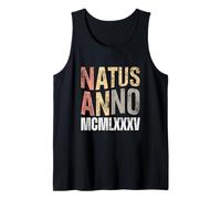 Natus Anno 1985 Chiffres Romains MCMLXXXV Rétro Débardeur
