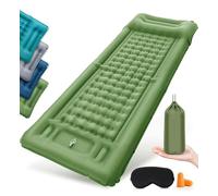 NatuVort Matelas Gonflable 1 Place Matelas Autogonflant 1 Personne, Matelas Camping avec Pompe à Pied Matelas Gonflable Camping Oreiller pour Camping, Randonnée,Vert Olive