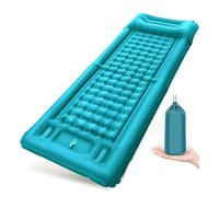 NatuVort Matelas Gonflable 1 Place Matelas Autogonflant 1 Personne, Matelas Camping avec Pompe à Pied Matelas Gonflable Camping Oreiller pour Camping, Randonnée,Bleu Canard