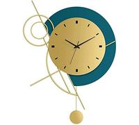 NATWEE Horloge Murale Horloge d'art Moderne Grande Horloge Murale, décor Moderne Horloges murales pour décor de Bureau de Salon, Horloge silencieuse en métal Minimaliste pour Cuisine Chambre, Salle à