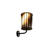 NATWEE Lampe murale imperméable pour balcon extérieur nordique moderne minimaliste LED super lumineuse nouvelle terrasse chinoise lampe de jardin applique murale extérieure (couleur : noir) C'est