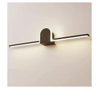 NATWEE Lumières avant miroir LED simples de style européen et américain créatif noir maison appartement salle de bain étanche brouillard commode maquillage longue bande lampe murale (61 cm, lumière