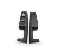 NATWEE poignée porte intérieure voiture Poignées Intérieures Avant Arrière Panneaux D'accoudoirs Bandes Décoratives Compatible Avec Passat B6 Pour Skoda Pour Superb 2008-2013(Front 2PCS-Black)