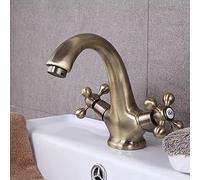 NATWEE Robinet Robinet De Salle De Bains Bronze Style Rétro Antique Salle De Bains Évier Brossé Robinet d'eau Chaude Et Froide Robinet Lavabo Évier Mélangeur Double Poignée It's So Kind of You