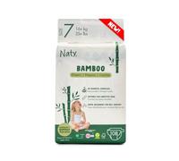 Naty Bamboo - Couches pour Bébé en fibres de viscose de bambou - Douceur soyeuse, Couches à base de plantes, Testées dermatologiquement pour peau sensible et super absorbantes (Taille 7, 108 unités)