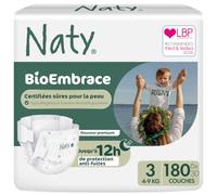 Naty BioEmbrace Couches Bébé Taille 3 (4-9 kg), 180 unités