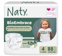 Naty BioEmbrace Couches Bébé Taille 4 (7-18 kg), 88 unités