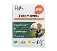 Naty Couches-culottes Ecologiques - Culottes hypoallergéniques et sans produits chimiques nocifs, très absorbantes et écologiques pour les garçons et les filles (Taille 8-60 culottes)