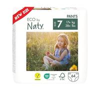 Naty Couches-culottes Ecologiques - Culottes hypoallergéniques et sans produits chimiques nocifs, très absorbantes et écologiques pour les garçons et les filles (Taille 7-64 culottes)