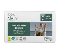 Naty Couches Ecologiques pour Bébé - Couches écologiques à base de plantes, parfaites pour la peau sensible de bébé et qui empêchent les fuites (Taille 3-100 couches)