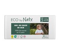 Naty Couches Ecologiques pour Bébé - Couches écologiques à base de plantes, parfaites pour la peau sensible de bébé et qui empêchent les fuites (Taille 5-80 couches)