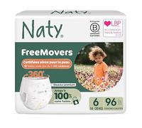 Naty FreeMovers Couches-Culottes | Pants d’Apprentissage Certifiées Peaux Sensibles | Douces, Sans Parfum | Absorbantes & Anti-Fuites | Bébé & Enfant | Taille 6 (14-20 kg), 96 Unités
