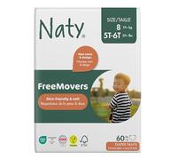 Naty FreeMovers Couches-Culottes | Pants d’Apprentissage Certifiées Peaux Sensibles | Doux, Sans Parfum | Absorbantes & Anti-Fuites | Bébé & Enfant | Taille 8 (17+ kg), 60 Unités