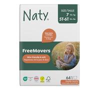 Naty FreeMovers Couches-Culottes | Pants d’Apprentissage Certifiées Peaux Sensibles | Doux, Sans Parfum | Absorbantes & Anti-Fuites | Bébé & Enfant | Taille 7 (16+ kg), 64 Unités