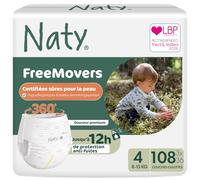 Naty FreeMovers Couches-Culottes, Taille 4 (8-15 kg), 108 unités
