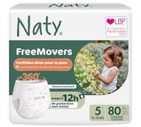 Naty FreeMovers Couches-Culottes, Taille 5 (12-18 kg), 80 unités