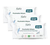 Naty Lingettes Bébé jetables toilettes écologiques, sans plastique, à base de plantes, sans produits chimiques et hypoallergéniques, pour la peau sensible (3 x 56 I 168 lingettes)