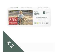 NATY - Lot de 2 paquets de couches Taille 5 12-18 kg 80pcs