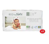 Naty - Lot De 4 Paquets De Couches Taille 2 Mini 3-6 Kg 33 Pcs