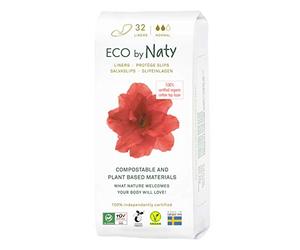 Naty Protège-Slips Ecologiques Normal - Protège-lingeries pour un usage quotidien, discrets en coton organique pour garder votre fraîcheur (32 unités)