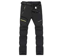 Naudamp Pantalon de randonnée pour Femme en Laine Polaire Softshell doublé en Plein air