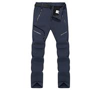 Naudamp Pantalon de randonnée pour Femme en Laine Polaire Softshell doublé en Plein air