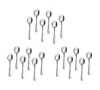 Naugan Lot de 18 mini cuillères à expresso en acier inoxydable de 12 cm
