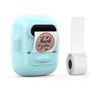 Naugan Machine à fabriquer avec imprimante de codes-barres de ruban adhésif - Mini étiqueteuse thermique Bluetooth portable, vert