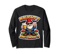 Naughty and I GNOME It Christmas Holiday, Blague de Jeu de Mots Amusante pour Hommes Manche Longue