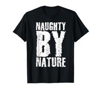 NAUGHTY BY NATURE Texte déprimé gras T-Shirt