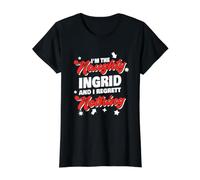 Naughty Ingrid Christmas Saying Funny Ingrid Nom T-Shirt Graphique avec Valeur