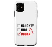Naughty Nice Cuban Sucre d'orge de Noël liste de Père Noël Coque pour iPhone 11