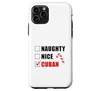 Naughty Nice Cuban Sucre d'orge de Noël liste de Père Noël Coque pour iPhone 11 Pro