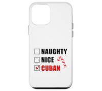 Naughty Nice Cuban Sucre d'orge de Noël liste de Père Noël Coque pour iPhone 12 Mini