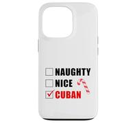 Naughty Nice Cuban Sucre d'orge de Noël liste de Père Noël Coque pour iPhone 13 Pro