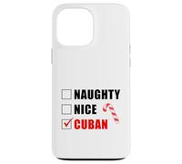 Naughty Nice Cuban Sucre d'orge de Noël liste de Père Noël Coque pour iPhone 13 Pro Max