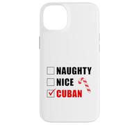 Naughty Nice Cuban Sucre d'orge de Noël liste de Père Noël Coque pour iPhone 14 Plus