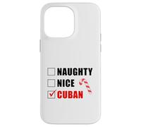 Naughty Nice Cuban Sucre d'orge de Noël liste de Père Noël Coque pour iPhone 14 Pro Max
