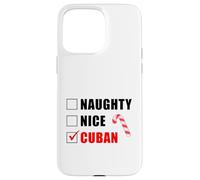 Naughty Nice Cuban Sucre d'orge de Noël liste de Père Noël Coque pour iPhone 15 Pro Max