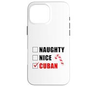 Naughty Nice Cuban Sucre d'orge de Noël liste de Père Noël Coque pour iPhone 16 Pro Max