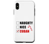 Naughty Nice Cuban Sucre d'orge de Noël liste de Père Noël Coque pour iPhone XS Max
