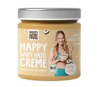 Naughty Nuts Bio Crème de Noisette Blanche Happy - Vegan, 100% Naturelle, sans Huile de Palme ni Sucre Raffiné - 250 g