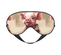 Naughty Pig Masque pour les yeux réversible double face occultant, réglable, doux pour dormir et faire la sieste
