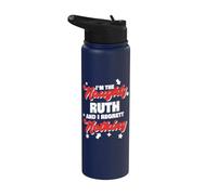Naughty Ruth Christmas Saying Funny Ruth Nom personnalisé Stainless Steel Insulated Water Bottle