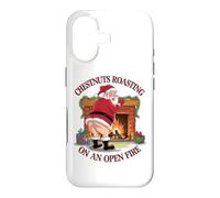 Naughty Santa Rôtissant Noix Nourriture Pun Fête de Noël Coque pour iPhone 17