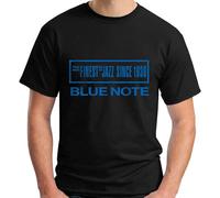 Naughty Tom New Blue Note Jazz Music Records Short Sleeve Black Mens T-Shirt Black 3XL