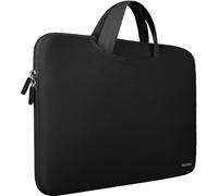 Naukay Housse de protection en néoprène résistant pour ordinateur portable de 15" avec poignée - Noir